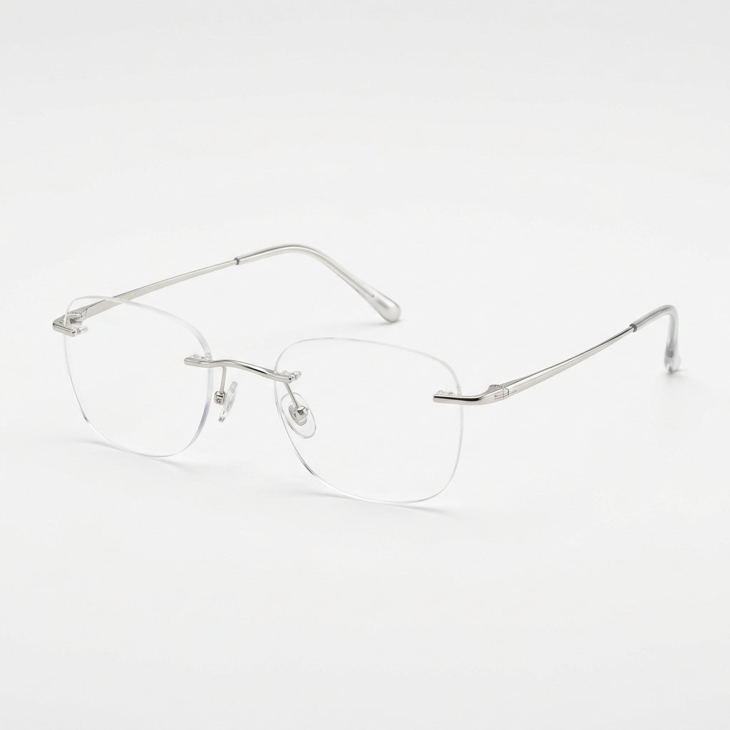 Minimalist Rimless Silver